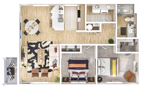 The Goat B1 3D Floor Plan